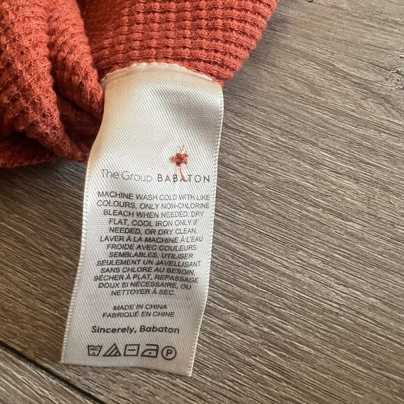 The Group Babaton Oversized VNeck Button Down Waffle Knit LongSleeve Size Large - Picture 13 of 13